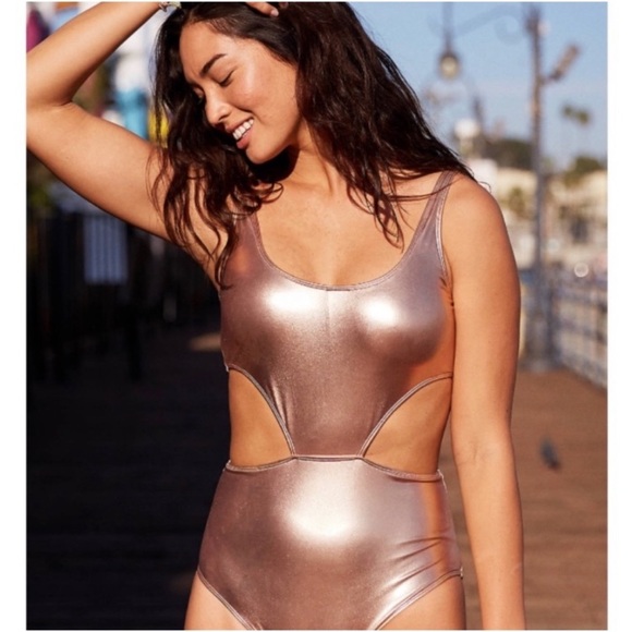 aerie Other - Aerie rose gold cut out one piece swimsuit